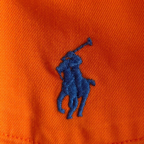 Ralph Lauren Vintage Orange Blake Fit Short Sleeve 100% Cotton Shirt Size Large - Picture 5 of 6
